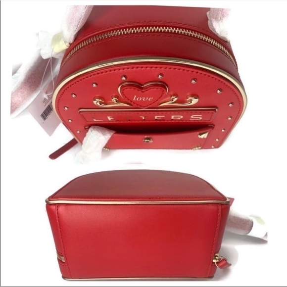 Kate Spade Truly Yours Mailbox Valentine’s Day Red Novelty Bag Mail Box Heart - Picture 4 of 8